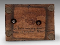Hubert minnebo (1940), 'een verwijzing naar zijn geliefde oosten', polished and brown patinated bronze, 0/0, 2009, signed (+) 36 x 31 x 30.5 cm. (14.16 x 12.19 x 12.00 in.) - afbeelding 9 van  9