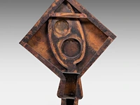 Hubert minnebo (1940), 'even voor de volledige maaneclips', relief, polished and brown patinated copper, 2003 (+) 90 x 72 x 11 cm. (35.42 x 28.35 x 4.33 in.) - afbeelding 4 van  4
