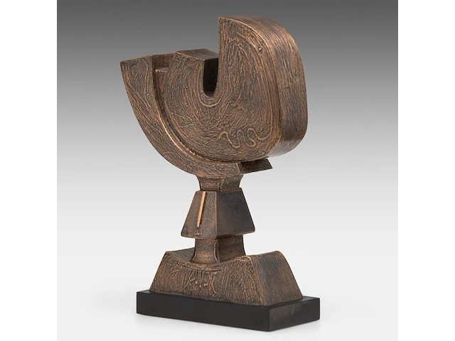 Hubert minnebo (1940), 'het alles omvattende', polished and brown patinated bronze, 1/1, 2009, signed (+) 48 x 34 x 11.5 cm. (18.89 x 13.39 x 4.53 in.) - afbeelding 5 van  8