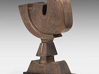 Hubert minnebo (1940), 'het alles omvattende', polished and brown patinated bronze, 1/1, 2009, signed (+) 48 x 34 x 11.5 cm. (18.89 x 13.39 x 4.53 in.) - afbeelding 5 van  8