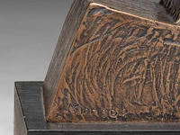 Hubert minnebo (1940), 'het alles omvattende', polished and brown patinated bronze, 1/1, 2009, signed (+) 48 x 34 x 11.5 cm. (18.89 x 13.39 x 4.53 in.) - afbeelding 7 van  8