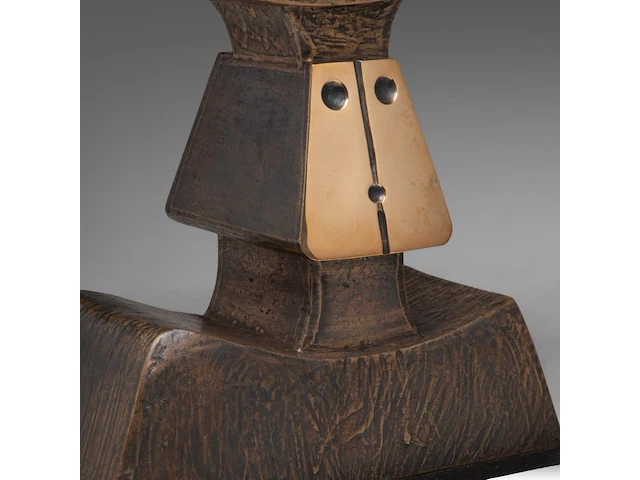 Hubert minnebo (1940), 'het alles omvattende', polished and brown patinated bronze, 1/1, 2009, signed (+) 48 x 34 x 11.5 cm. (18.89 x 13.39 x 4.53 in.) - afbeelding 8 van  8