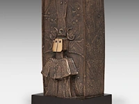 Hubert minnebo (1940), 'het portretteren, in de late namiddag', polished and brown patinated bronze, 2/5, 1991, signed (+) 29.5 x 16 x 10 cm. (11.60 x 6.29 x 3.94 in.) - afbeelding 2 van  8