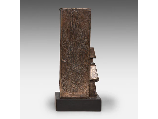 Hubert minnebo (1940), 'het portretteren, in de late namiddag', polished and brown patinated bronze, 2/5, 1991, signed (+) 29.5 x 16 x 10 cm. (11.60 x 6.29 x 3.94 in.) - afbeelding 5 van  8