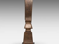 Hubert minnebo (1940), 'hij vond beschutting onder de vleugels van zijn eigen dromen', polished and brown patinated bronze, 0/0, signed (+) 44 x 14 x 10 cm. (17.32 x 5.50 x 3.94 in.) - afbeelding 3 van  8