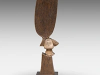 Hubert minnebo (1940), 'hij vond beschutting onder de vleugels van zijn eigen dromen', polished and brown patinated bronze, 0/0, signed (+) 44 x 14 x 10 cm. (17.32 x 5.50 x 3.94 in.) - afbeelding 4 van  8