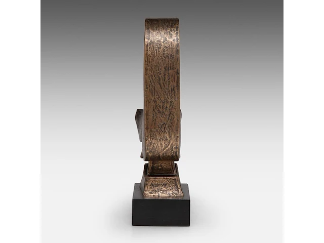 Hubert minnebo (1940), 'in bescherming', polished and brown patinated bronze, 0/0, signed (+) 26 x 18 x 6 cm. (10.24 x 7.08 x 2.35 in.) - afbeelding 5 van  7