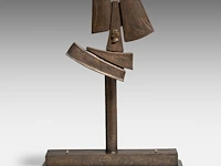 Hubert minnebo (1940), 'in gedachten lisboa, voor mijn bezoek', polished and brown patinated bronze, 1998 (+) 78 x 60 x 16 cm. (30.71 x 23.62 x 6.29 in.)