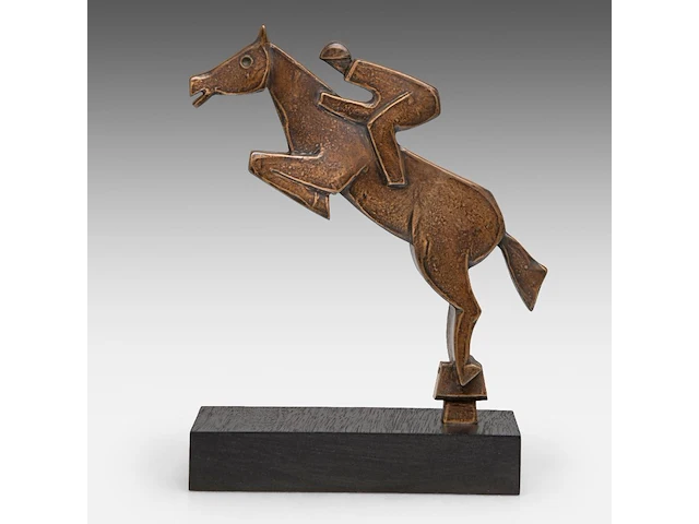 Hubert minnebo (1940), 'toen voelde hij zich één en zwevend', polished and brown patinated bronze, 0/0, 1991 (+) 26.5 x 7 x 23 cm. (10.42 x 2.75 x 9.06 in.) - afbeelding 5 van  7