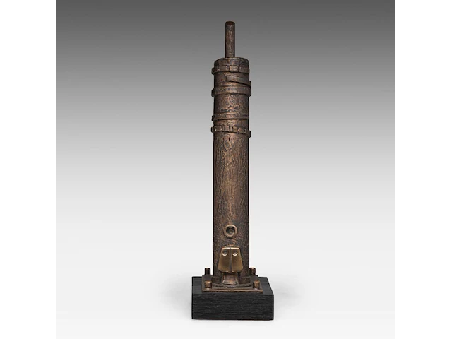 Hubert minnebo (1940), 'tussen de vier windstreken', polished and brown patinated bronze, 1/1, 2007 (+) 40 x 9 x 18 cm. (15 3/4 x 3.54 x 7.08 in.) - afbeelding 1 van  9