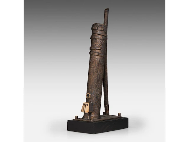 Hubert minnebo (1940), 'tussen de vier windstreken', polished and brown patinated bronze, 1/1, 2007 (+) 40 x 9 x 18 cm. (15 3/4 x 3.54 x 7.08 in.) - afbeelding 2 van  9