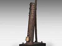 Hubert minnebo (1940), 'tussen de vier windstreken', polished and brown patinated bronze, 1/1, 2007 (+) 40 x 9 x 18 cm. (15 3/4 x 3.54 x 7.08 in.) - afbeelding 2 van  9