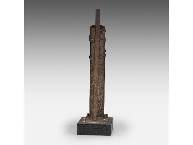 Hubert minnebo (1940), 'tussen de vier windstreken', polished and brown patinated bronze, 1/1, 2007 (+) 40 x 9 x 18 cm. (15 3/4 x 3.54 x 7.08 in.) - afbeelding 4 van  9