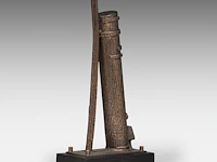 Hubert minnebo (1940), 'tussen de vier windstreken', polished and brown patinated bronze, 1/1, 2007 (+) 40 x 9 x 18 cm. (15 3/4 x 3.54 x 7.08 in.) - afbeelding 5 van  9