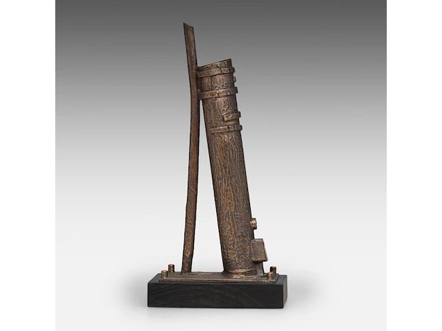 Hubert minnebo (1940), 'tussen de vier windstreken', polished and brown patinated bronze, 1/1, 2007 (+) 40 x 9 x 18 cm. (15 3/4 x 3.54 x 7.08 in.) - afbeelding 6 van  9