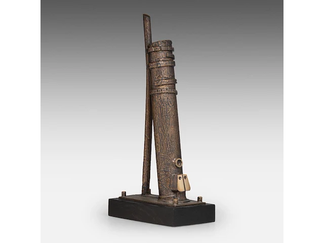 Hubert minnebo (1940), 'tussen de vier windstreken', polished and brown patinated bronze, 1/1, 2007 (+) 40 x 9 x 18 cm. (15 3/4 x 3.54 x 7.08 in.) - afbeelding 7 van  9