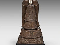 Hubert minnebo (1940), 'van een aanwezigheid gesproken', polished and brown patinated bronze, 1/4, 1993 42 x 23 x 14 cm. (16.53 x 9.06 x 5.50 in.)