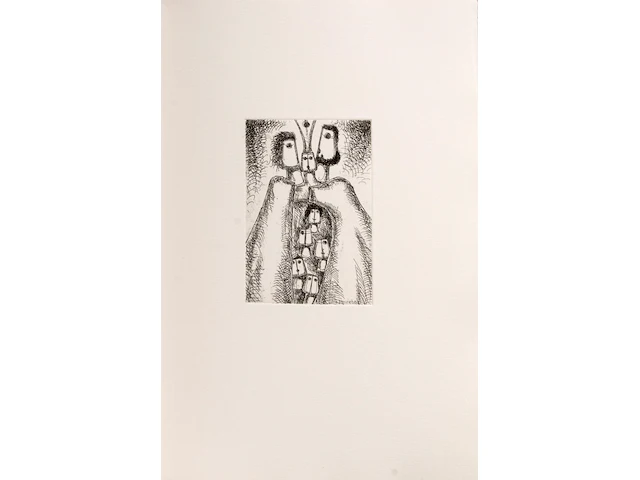 Hubert minnebo (1940), 'volhart', n° 23/60 - 'met gesloten ogen fluisterde hij, zacht kreunend, zijn mooiste herinneringen', polished and brown patinated bronze on book with 9 etches and poetry, 23/60, 2002 (+) 40 x 23 c - afbeelding 2 van  19