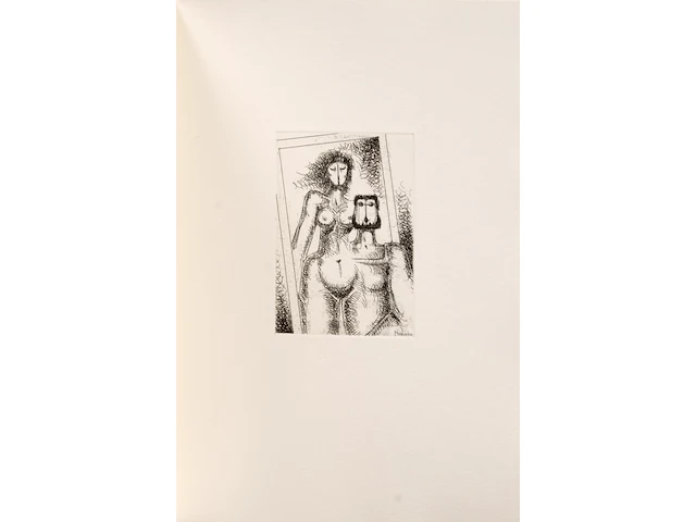 Hubert minnebo (1940), 'volhart', n° 23/60 - 'met gesloten ogen fluisterde hij, zacht kreunend, zijn mooiste herinneringen', polished and brown patinated bronze on book with 9 etches and poetry, 23/60, 2002 (+) 40 x 23 c - afbeelding 3 van  19