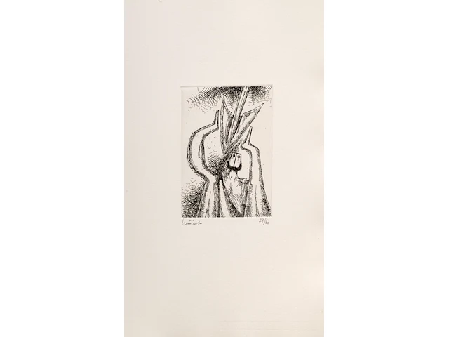 Hubert minnebo (1940), 'volhart', n° 23/60 - 'met gesloten ogen fluisterde hij, zacht kreunend, zijn mooiste herinneringen', polished and brown patinated bronze on book with 9 etches and poetry, 23/60, 2002 (+) 40 x 23 c - afbeelding 5 van  19