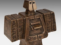 Hubert minnebo (1940), 'zijn innerlijke kracht bleef onveranderd overeind', polished and brown patinated bronze, 0/0, signed (+) 19 x 12 x 6.5 cm. (7.48 x 4.71 x 2.56 in.) - afbeelding 8 van  8