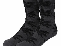 Huff - tonal fuzzy scattered - wintersokken - grijs