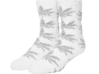 Huff - tonal fuzzy scattered - wintersokken - wit - afbeelding 2 van  2