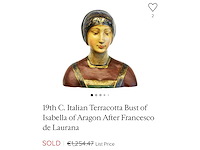 Huge italian renaissance sculpture bust princessa eleonora d'aragona. after francesco laurana (1430-1502) - afbeelding 15 van  17