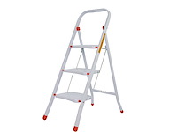 Huishoudtrap 3 treden wit 3 stuks in doos - afbeelding 1 van  2