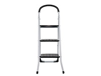 Huishoudtrap 3 treden zwart 3 stuks in doos - afbeelding 1 van  2