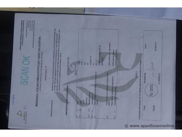 Huisvuilvrachtwagne, iveco, ad260sy/ps, wjme2nnh60c305658, 1e insch 14/04/2015, 8710cm³, 220kw, diesel, euro 6, 106951km vlgs ltst keuring, inschrijvingsbewijs deel i en ii, keuringsbewijs , gelijkvormigheidsattest, identificatieverslag - afbeelding 8 van  20