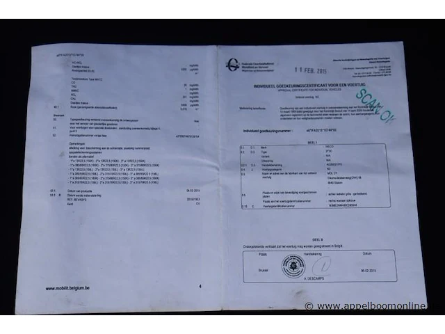 Huisvuilwagen iveco 2y3c, pusher 4000, datum 1ste inschr 10/02/2015, chassisnummer wjme2nnh60c295944, km laatste keuring 92 061km, diesel euro vi, deel i+ii, gelijkvormigheidsattest - afbeelding 9 van  21
