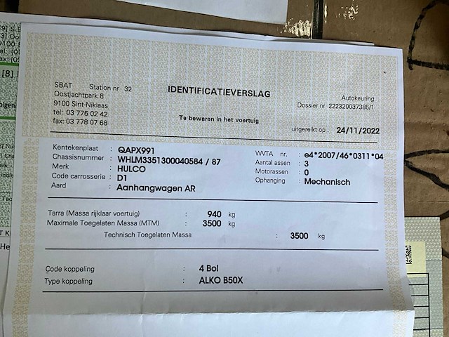 Hulco medax-3 hdkkv aanhangwagen trailer - afbeelding 11 van  44