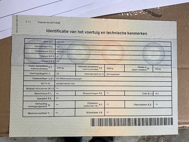 Hulco medax-3 hdkkv aanhangwagen trailer - afbeelding 39 van  44