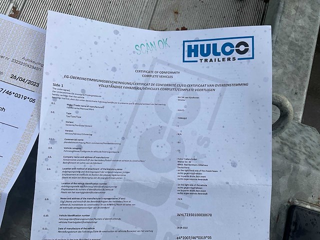 Hulco terrax-2 aanhangwagen trailer - afbeelding 19 van  32