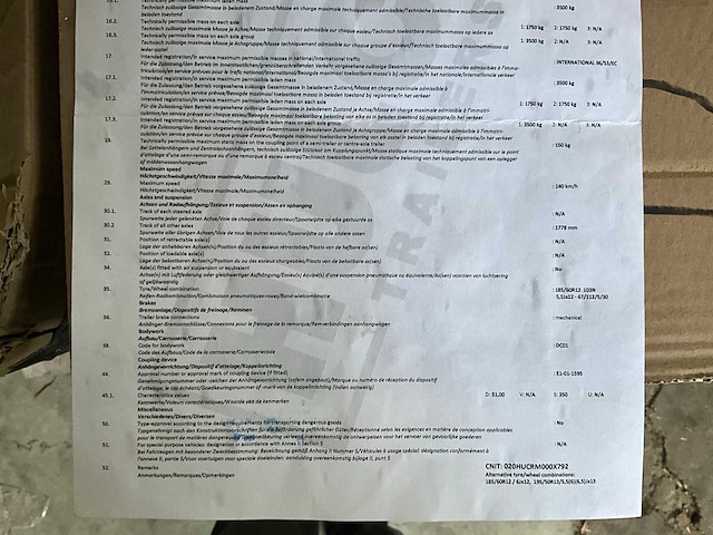 Hulco terrax-2 aanhangwagen trailer - afbeelding 24 van  32