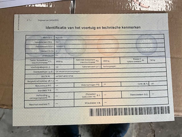 Hulco terrax-2 aanhangwagen trailer - afbeelding 26 van  32