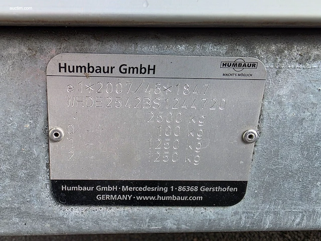 Humbaur hgk 253218-21 pf60 2025 - afbeelding 37 van  39