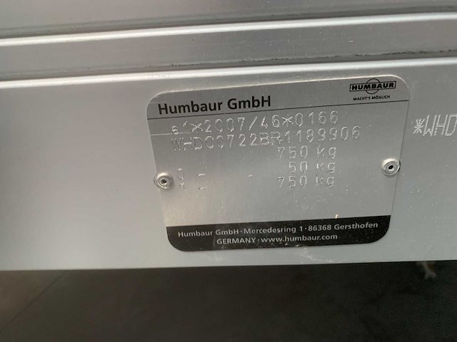 Humbaur startrailer h752010 aanhangwagen nieuw - afbeelding 6 van  7