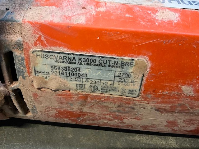 Husqvarna k3000 doorslijpmachine - afbeelding 3 van  4