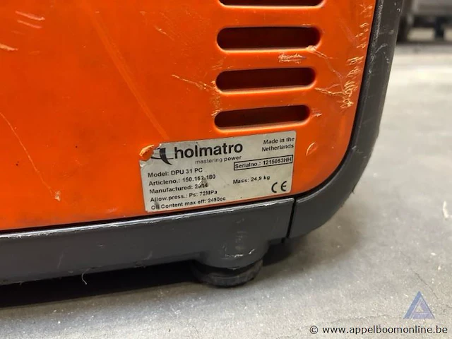 Hydraulische groep holmatro dpu 31 pc, serienummer 1215053hh - afbeelding 3 van  3