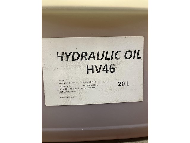 Hydraulische olie hv46 - afbeelding 2 van  2