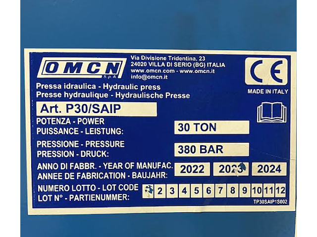 Hydraulische pers 30t - afbeelding 4 van  4