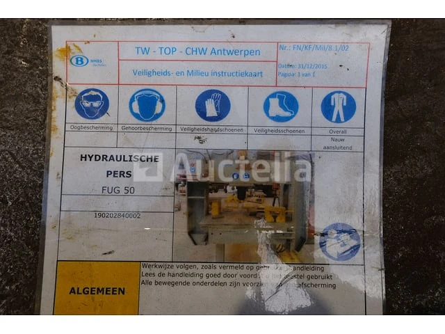 Hydraulische pers 50 t hydrauliek morreels fug 50 - afbeelding 9 van  14
