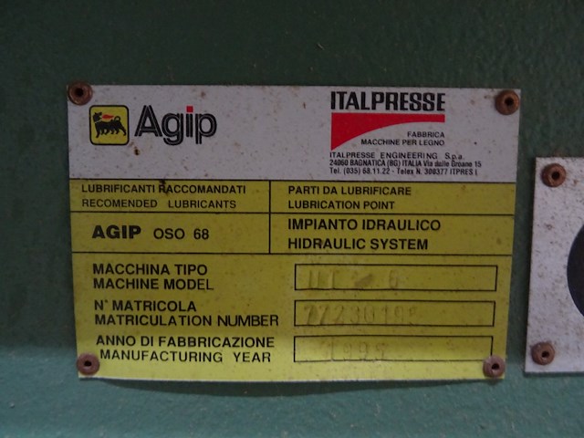 Hydraulische pers italpresse - afbeelding 4 van  6