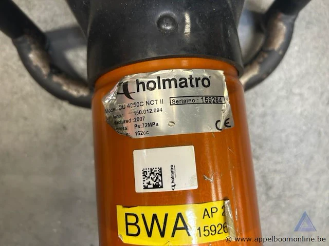 Hydraulische schaar holmatro cu 4050c nct ii, bouwjaar 2007, maximale druk 72 mpa - afbeelding 2 van  2