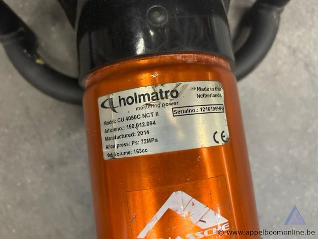 Hydraulische schaar holmatro cu 4050c nct ii, bouwjaar 2014, maximale druk 72 mpa. werking niet gekend. - afbeelding 2 van  2