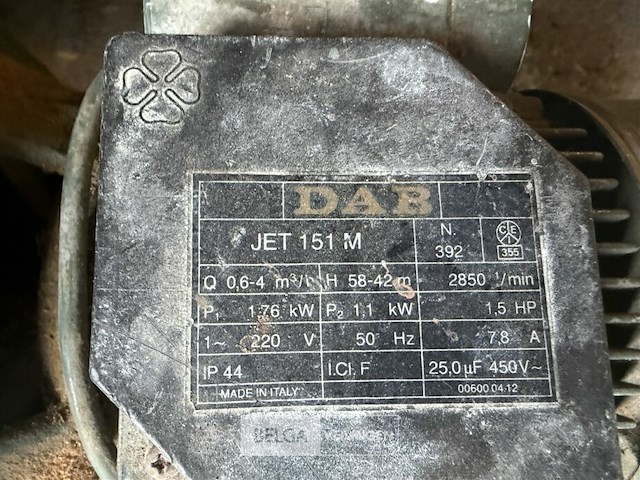 Hydrofoor pomp dar - afbeelding 4 van  4
