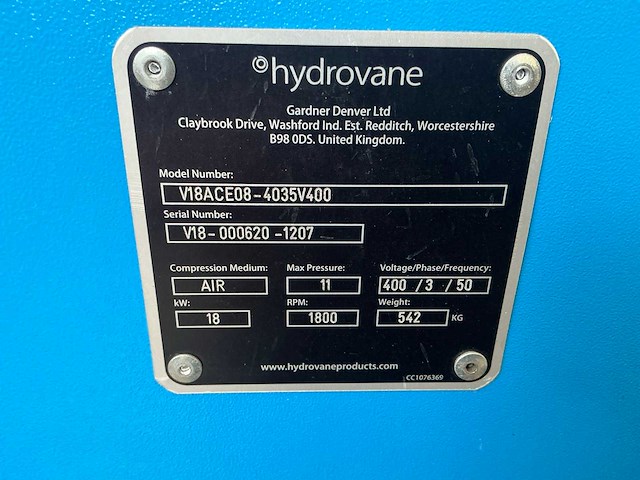 Hydrovane hv18rs roterende lamellencompressor - afbeelding 7 van  7