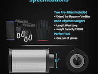 Hydrowe 6 inch air carbon filter - afbeelding 2 van  4